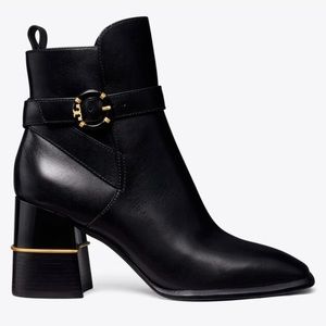 Tory Burch MULTI-LOGO BUCKLE BOOT
